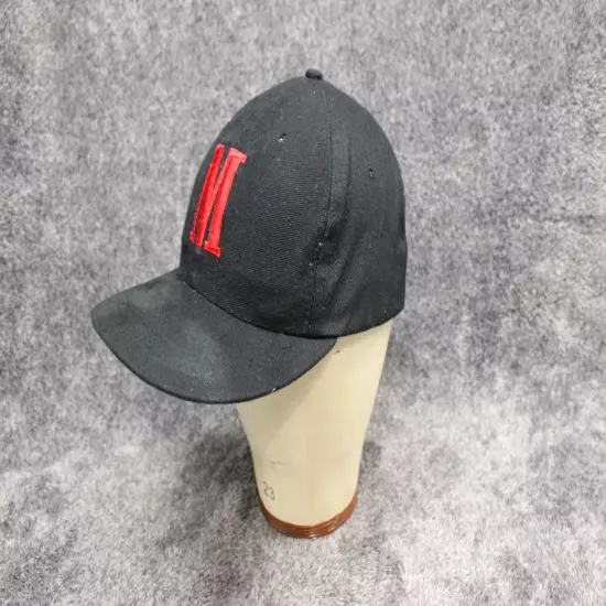 Vtg Vanguard Marlboro black logo horse spellout adjustable strapback hat cap