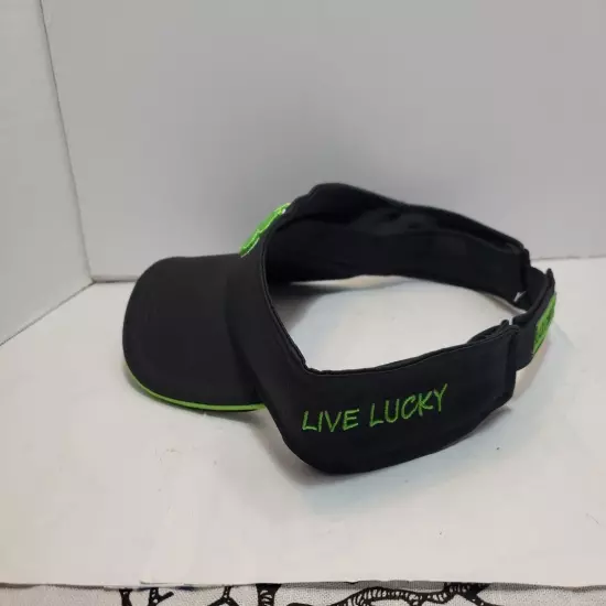 Black Clover Live Lucky Golf Strapback Visor Hat Ball Cap Adjustable Black Adult