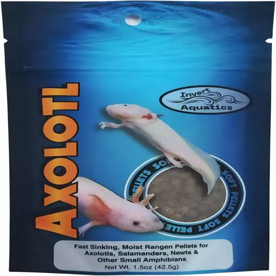 Soft Pellets for Axolotls - Moist Sinking Diet for Axolotl, Newts, Salamanders &