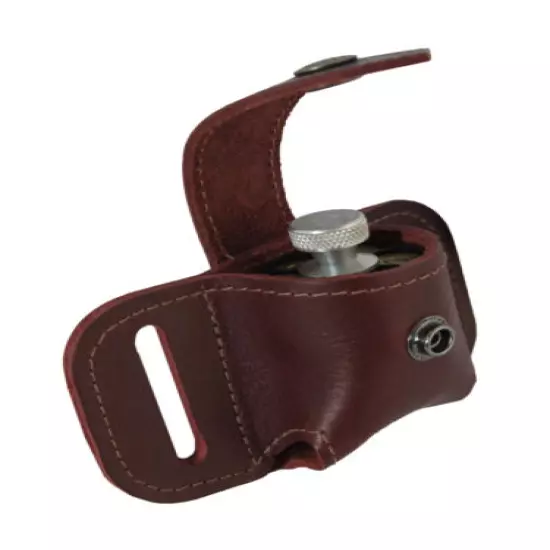 New Barsony Burgundy Leather Belt Loop Single Speed Loader Pouch .22 .38 .357