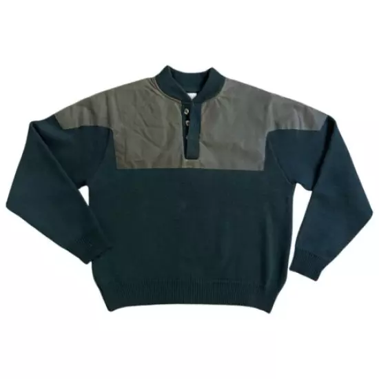 Filson Henley Guide Sweater Shooting Wool Warm Size XL Green EUC