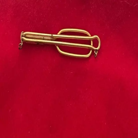 Gold-Tone Tie Clip Clasp Bar / Money Clip