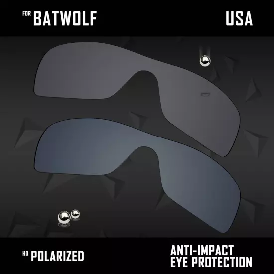 Anti Scratch Polarized Replacement Lenses for-Oakley Batwolf OO9101 Options