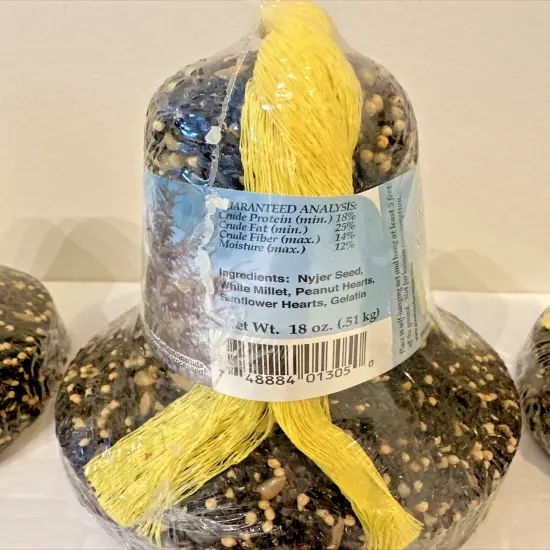 Bird Seed 18 Oz. Finch Bell with Hanging Net #1305 by Pine Tree Farms New Sealed