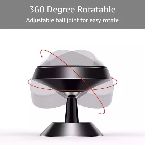 Universal Magnetic Phone Holder Stand: 360° Rotation Car Mount