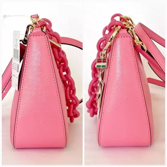 KATE SPADE Madison Convertible Crossbody Blossom Pink Bag Charm NWT 