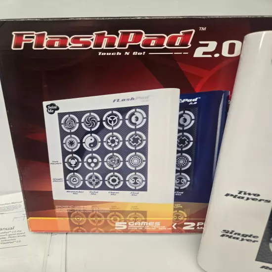 New In Box Working Flash Pad 2.0, 5 Games 2 Players Toch & Go #DT1016 2012