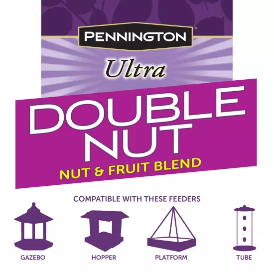 Pennington Ultra Double Nut & Fruit Blend, Wild Bird Seed and Feed, 10 lb., 1 Pa