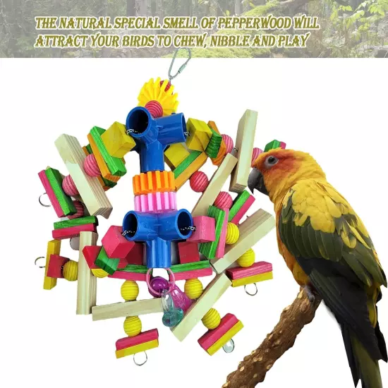 Parrot Toys, Suitable for African Gray Parrots, Cockatoos, Baby multi-color 