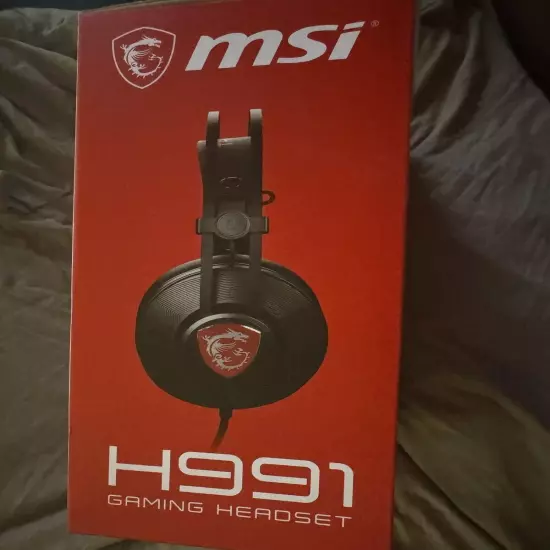 MSI H991 Gaming Headset With Built in Mic Black Volume Control 