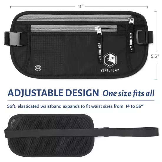 VENTURE 4TH Travel Money Belt – Travel Wallet & Passport Holder