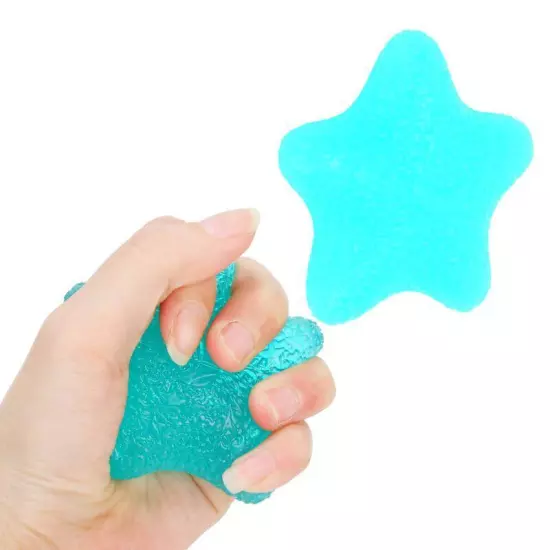 Green Star Shape Elastic Hand Grip Ball Finger Massage Wrist Trainer