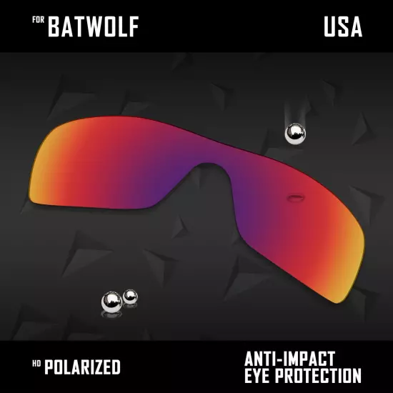 Anti Scratch Polarized Replacement Lenses for-Oakley Batwolf OO9101 Options