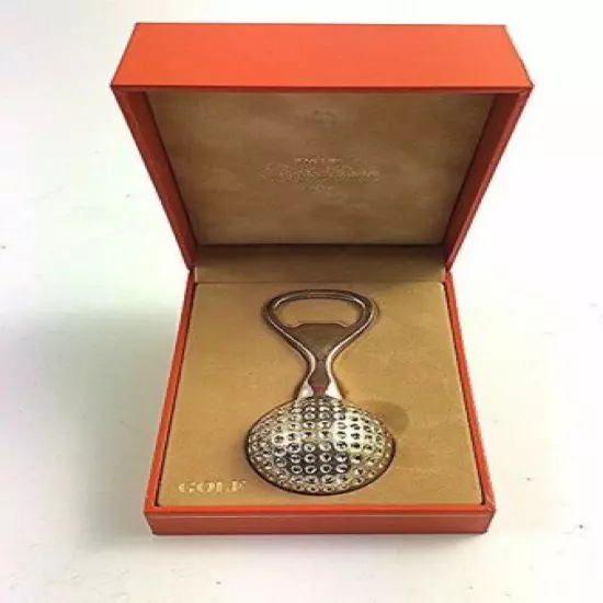 Ercuis St. Hilaire collection Paris silverplate golf ball bottle opener w box