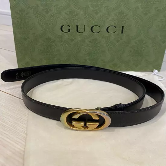 GUCCI Beauty GG Leather Belt 80 32