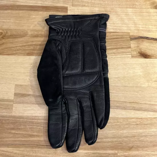 Women's Harley Davidson HD Leather Gloves SZ SMALL Black Suede & Smooth Logo