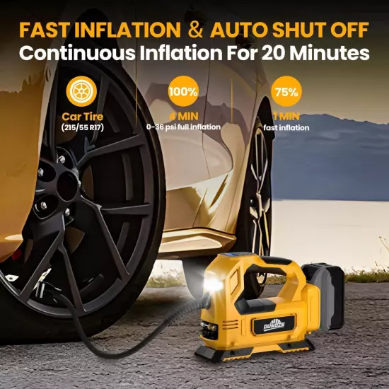 Cordless Tire Air Compressor Dewalt 20V Max Battery 160PSI Portable Air Pump New