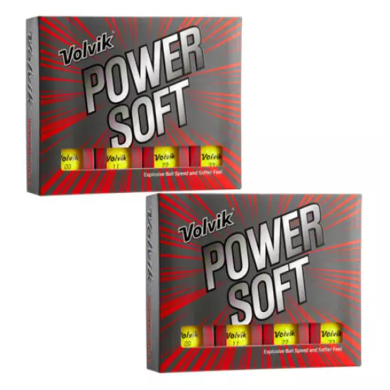 Volvik POWER SOFT Explosive Ball Speed Golf Balls 2 Dozen (24 Balls) 