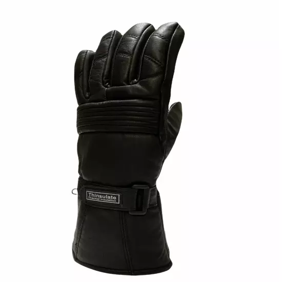  Motorcycle leather Premium gloves Winter Biker Sheep Gauntlet Thinsulate 