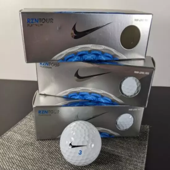 Nike RZN TOUR Platinum Golf Balls 3x3 Pack (9 Total)