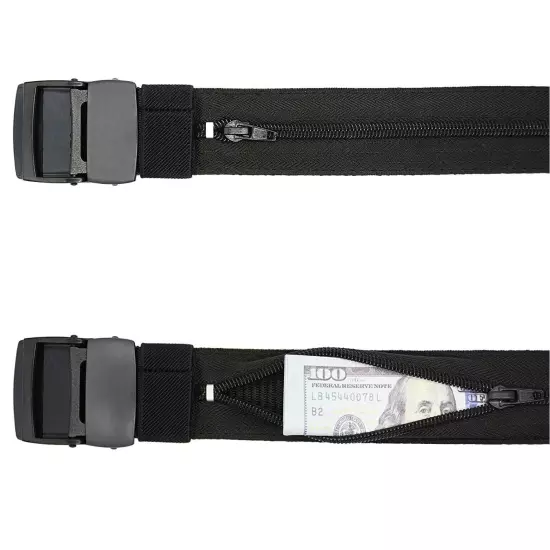 2× Travel Security Belt Hidden Money Pouch Money Wallet Pocket Waist Belt Safe