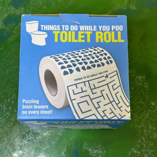 Things to do While you Poo Toilet Paper Roll Thumbs Up Novelty White Elephant