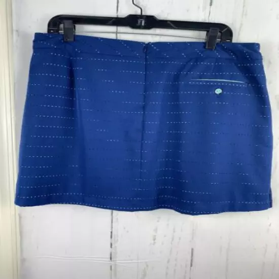 Lady Hagen Women's 14 Navy Blue Laser cut Holes Aqua Golf Skort Skirt