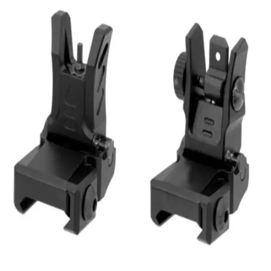 UTG Low Profile Flip-up BUIS Sight Set Folding Iron Sights Picatinny Rail