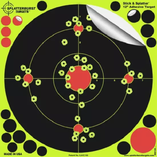 Splatterburst Targets - 12" target - adhesive (10 per pack)