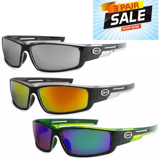 3 Pair Sport Sunglasses Mens Sport Running Fishing Golfing Driving Glasses