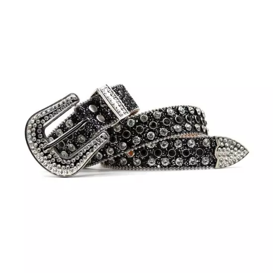 Y2k Cowboy Crystal Fashion Diamond Studded Belt Rhinestones Belt For Jean Belts