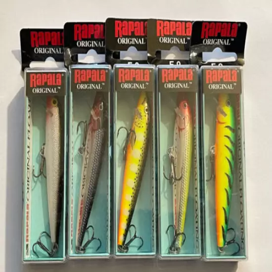 Lot Of 5 NIB Rapala F-9 Original Floating 5 Great Colors B