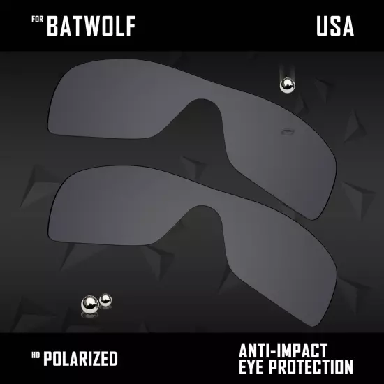 Anti Scratch Polarized Replacement Lenses for-Oakley Batwolf OO9101 Options