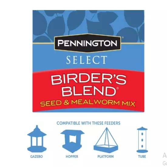 Pennington Select Birder's Mealworm Blend, Dry Wild Bird Seed and Feed, 10 lb.