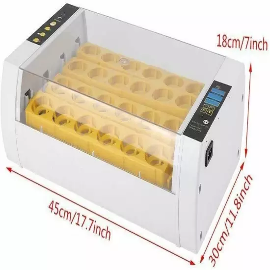 24 Eggs Dual Power Supply Turning Incubators Digital Poultry Chicken Hatcher