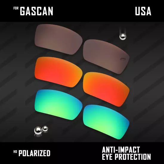 Anti Scratch Polarized Replacement Lenses for-Oakley Gascan OO9014 Options