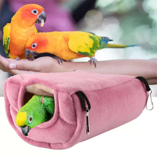 Windproof Warm Parrot Nest Plush Hammock Hanging Swing Bed Cave for Pet Bird