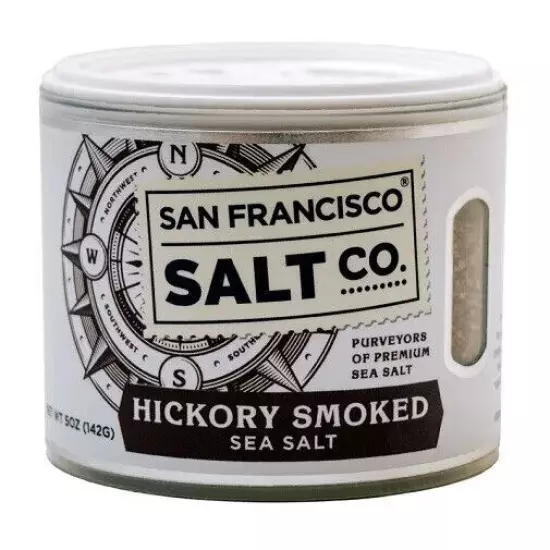 San Francisco Salt Co. Hickory Smoked Sea Salt, 5 oz Stackable Canister 3/26