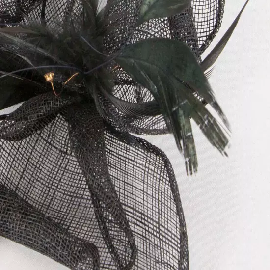 Black fascinator broche Hats From OZ 100% Aussie Family Business