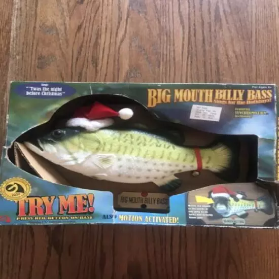 NEW Big Mouth Billy Bass Sings fHolidays Twas the Night Before Christmas Fish