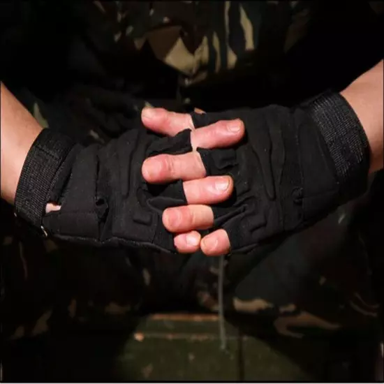 Half Finger Tactical Gloves Men's Outdoor Fitness Fighting Protective Sports