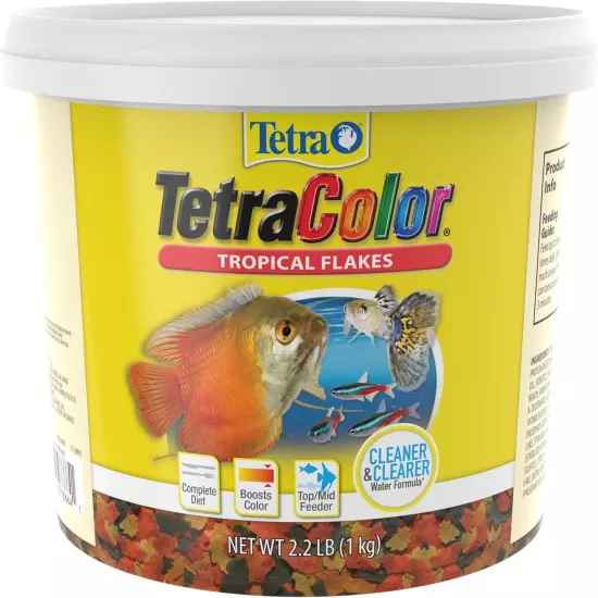 Tropical Flakes, Color Boosting Fish Food, Nutritionally Balanced Diet for Tropi