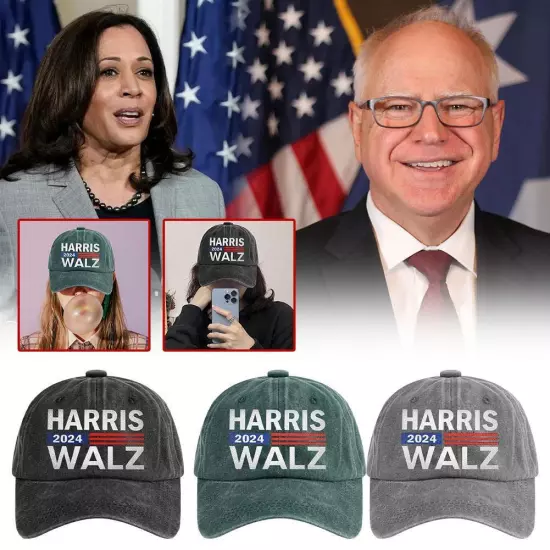 Kamala Harris Tim Walz Hat (Embroidered Dad Cap) Harris Walz 2024 USN