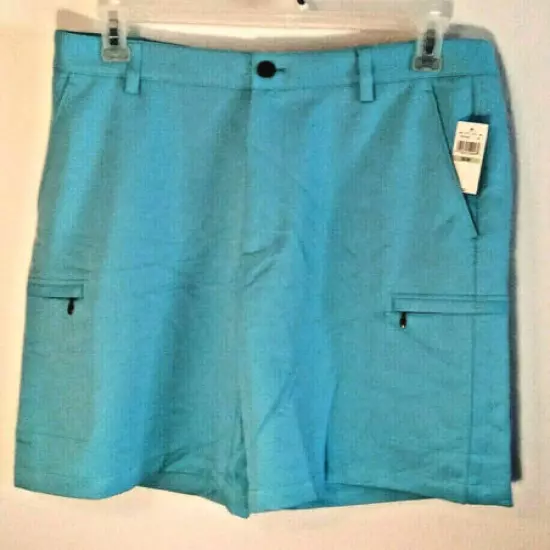 Izod NWT women's size 34 blue golf shorts classic fit UPF 50 wick 6 pockets NEW