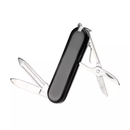 Black Pocket Army Knife Folding Multi-Use Tool Camping Survival 3-use Swiss USA