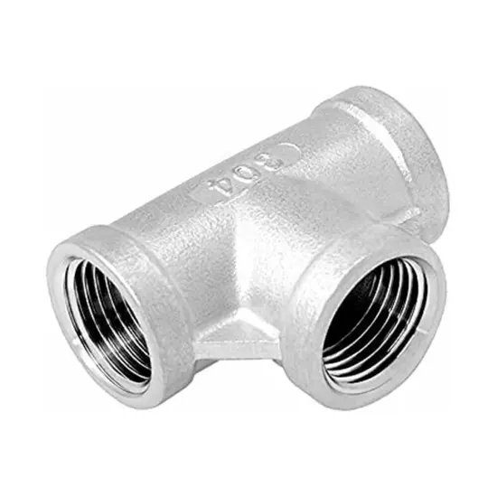 1" inch Tee NPT Female Thread Stainless Steel T 3 Way Cast Pipe Fitting N968