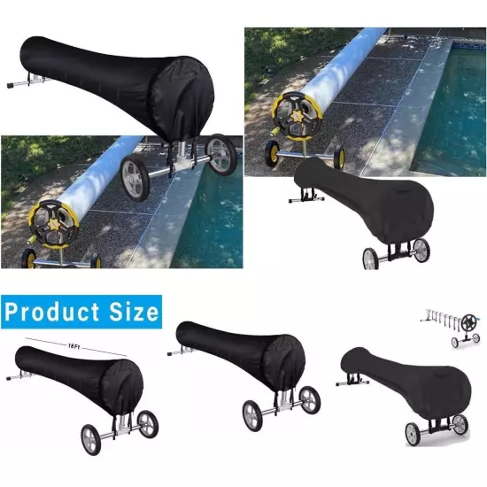 Year Round Pool Protection Adjustable Straps Heavy Duty Pool Cover Reel