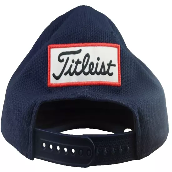 Titleist Pro V1 FJ FootJoy Logo Men's Golf Hat One Size Snapback Cap Navy Blue