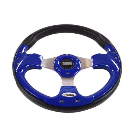 Ultra Blue Golf Cart Steering Wheel for Yamaha w/ Adapter 