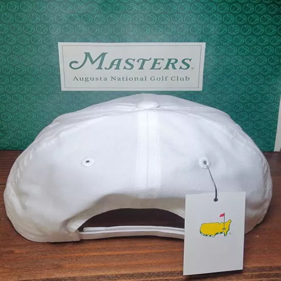 Augusta National Golf Club Logo Member Shop Rope Hat, White with Vintage Logo